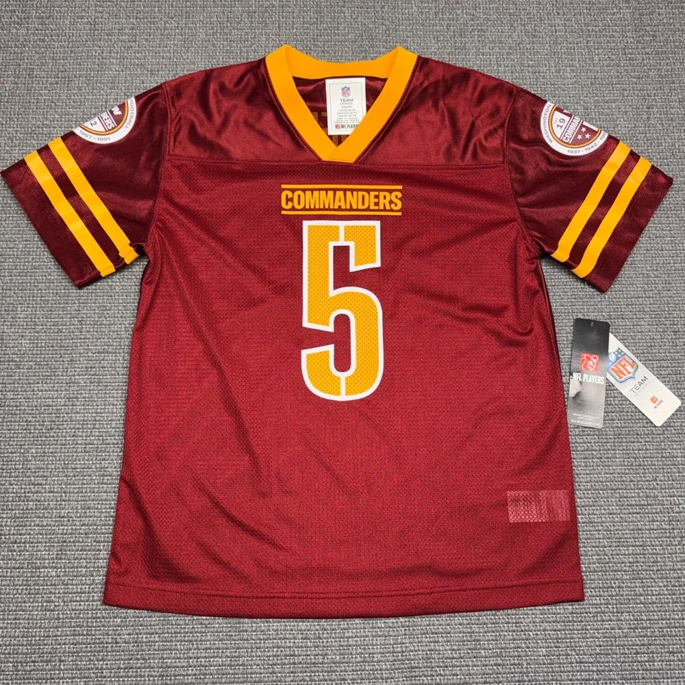 NFL Team Apparel Washington Commanders Jayden Daniels 5 Youth Jersey L 12/14 NEW